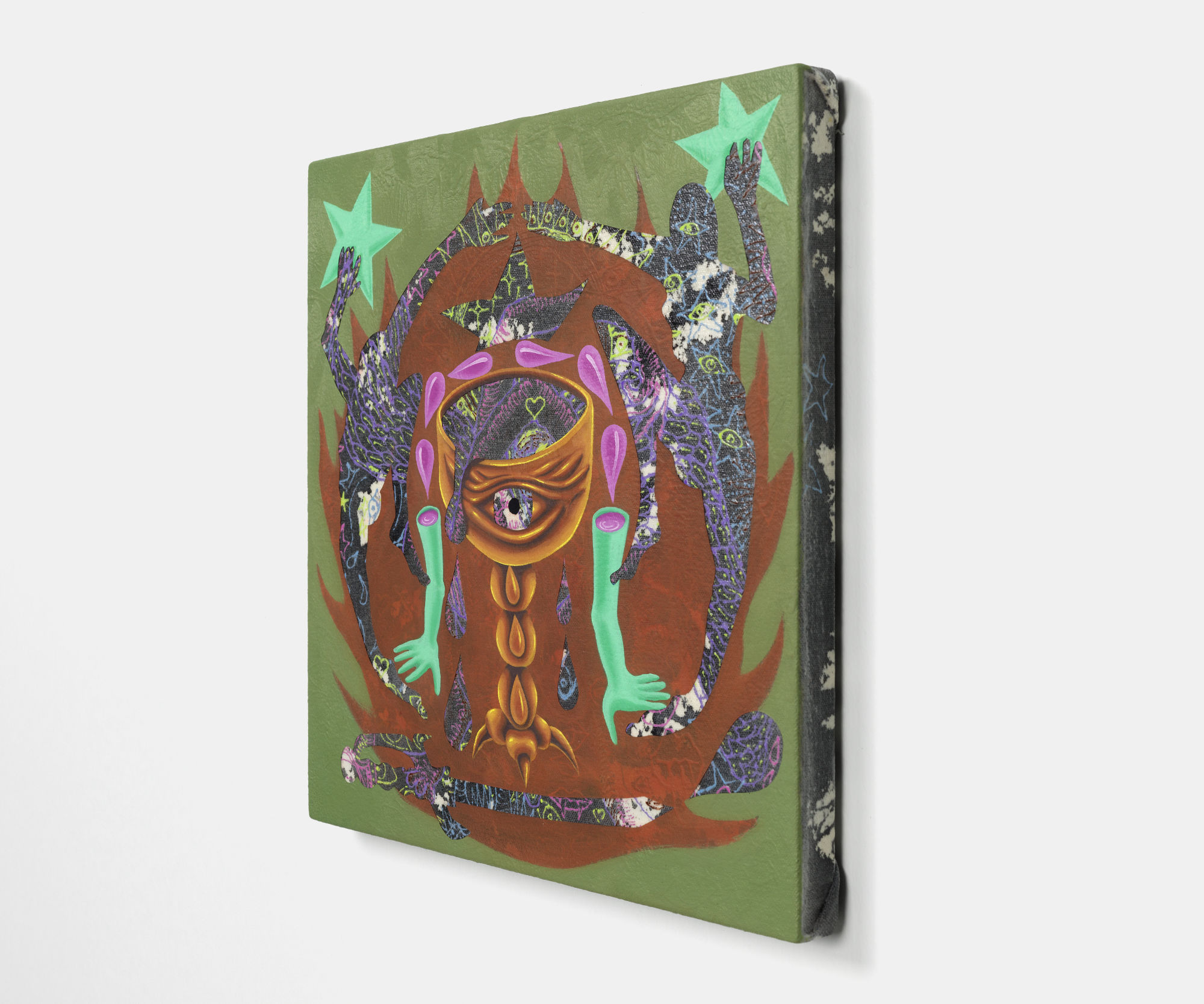 Shanna Zentner Painting 2 side view documented using Hasselblad medium format camera in Chicago by Tri Ngo