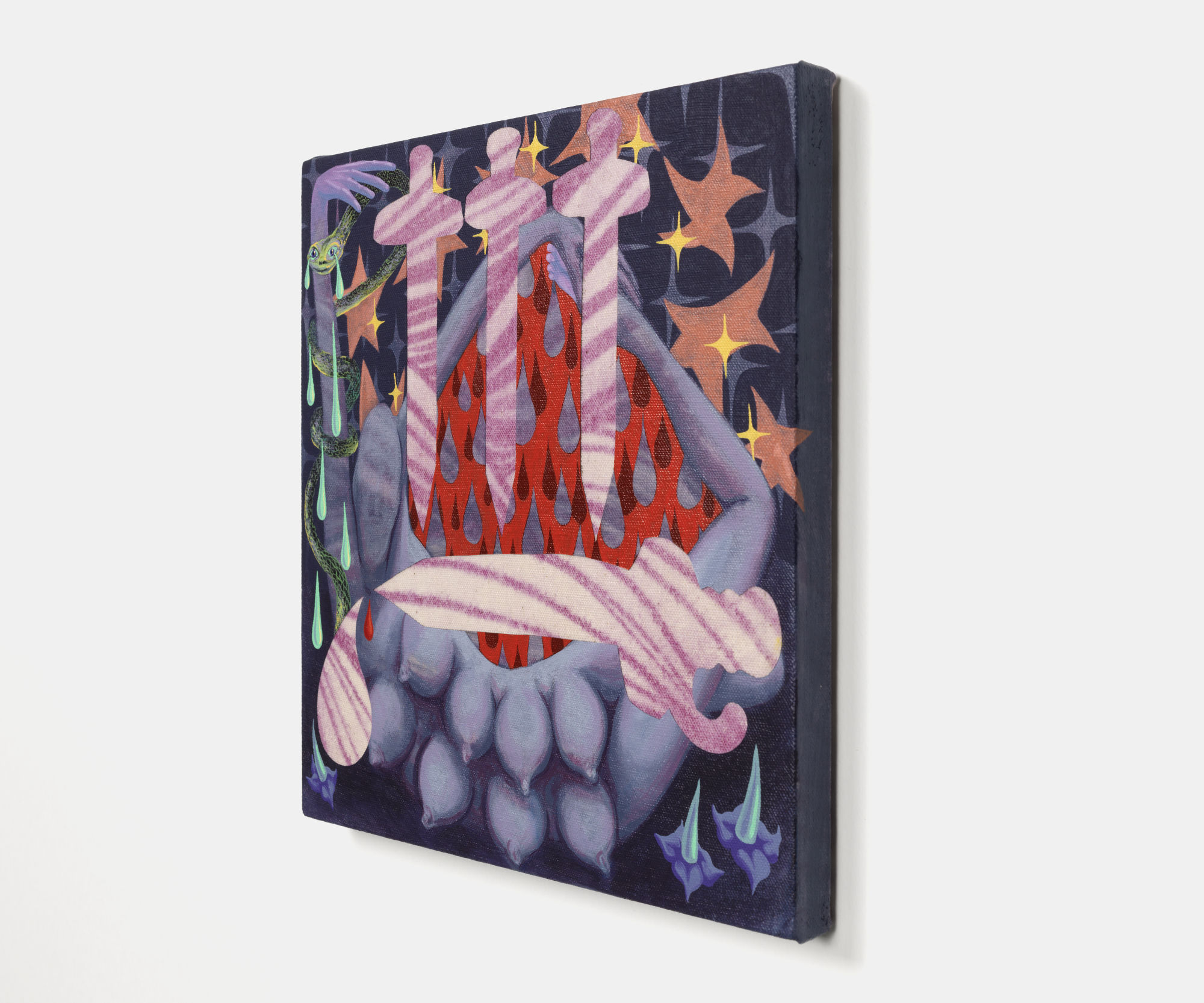 Shanna Zentner Painting 3 sideview documented using Hasselblad medium format camera in Chicago by Tri Ngo